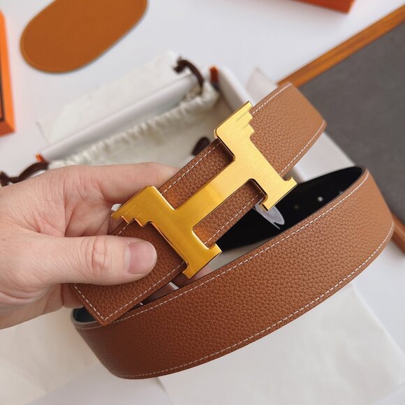 Hermes Constance G Engraved H Buckle Belt Genuine Leather Double-Sided Belt main image 6